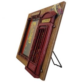 Telefon Kulübesi Ahşap ve Metal Fotoğraf Çerçevesi
