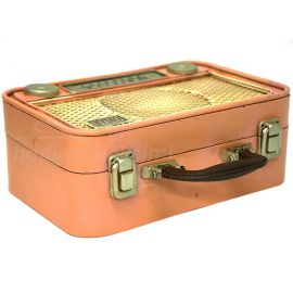 Bavul ve Radyo Tasarımlı Metal Saklama Kutusu