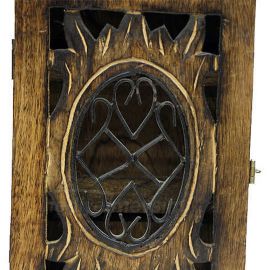 Oymalı El Yapımı Eskitme Anahtar Dolabı