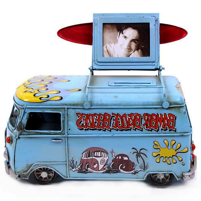 Kumbara ve Çerçeveli Dekoratif Retro Minibüs Kumbara ve Çerçeveli Dekoratif Retro Minibüs