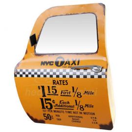 Newyork Taksi Baskılı Araba Kapısı Ayna