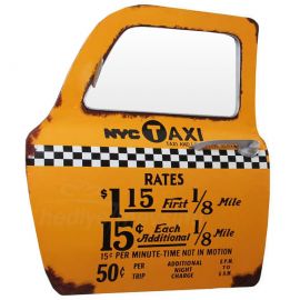 Newyork Taksi Baskılı Araba Kapısı Ayna