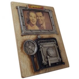 Fotoğraf Makinesi Tasarımlı Ahşap Fotoğraf Çerçevesi