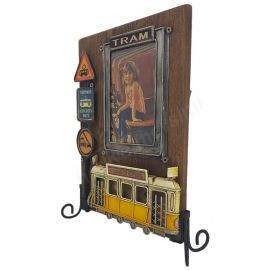 Çift Taraflı Tramway Dekorlu Fotoğraf Çerçevesi