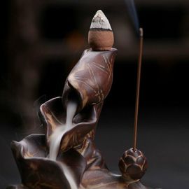 Lotus Geri Akışlı Buhurdanlık ve Çubuk Tütsülük + Hediyeli