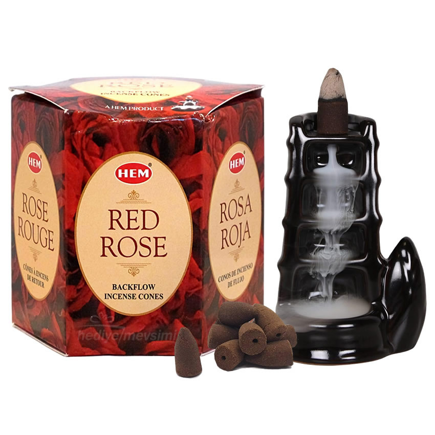 Red Rose Backflow Geri Akış Koni Tütsü 40 Adet