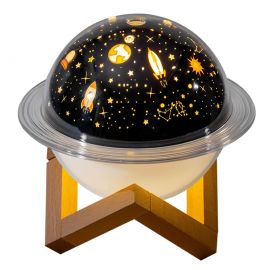 Satürn Hava Nemlendirici Difüzör Renk Değiştiren Humidifier Gece Lambası