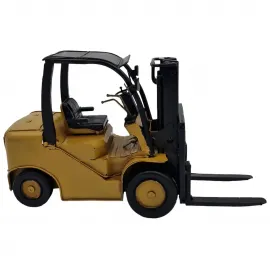 Dekoratif Metal Forklift Model Araba - Nostaljik Hediyelik İş Makinesi