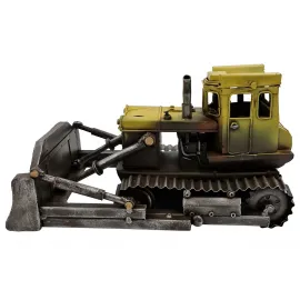 Dekoratif Metal El Yapımı Bulldozer Kepçe İş Makinesi