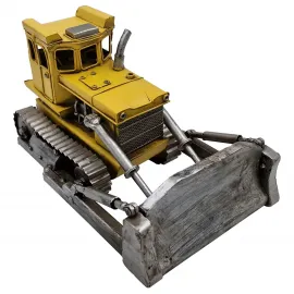 Dekoratif Metal Bulldozer Kepçe Vintage Endüstriyel İş Makinesi