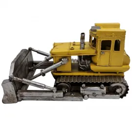 Dekoratif Metal Bulldozer Kepçe Vintage Endüstriyel İş Makinesi