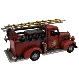 Dekoratif Metal Fire Dept İtfaiye Teşkilat Arabası