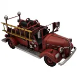 Dekoratif Metal Vintage İtfaiye Arabası