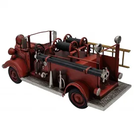 Dekoratif Metal Vintage İtfaiye Arabası