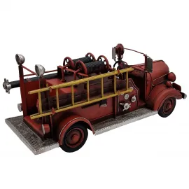 Dekoratif Metal Vintage İtfaiye Arabası