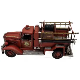 Dekoratif Büyük Boy Metal Nostaljik İtfaiye Arabası