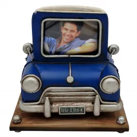 Nostaljik Mini Cooper Tasarımlı Fotoğraf Çerçeveli Kalemlik ve Masaüstü Organizer