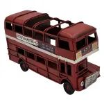 Vintage Londra Otobüsü Routemaster Metal Kalemlik ve Dekoratif Biblo