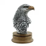 Kartal Büstü 047: Detaylı El Yapımı Polyester Taş Tozu Kartal Figürü Ev Ofis Dekoru