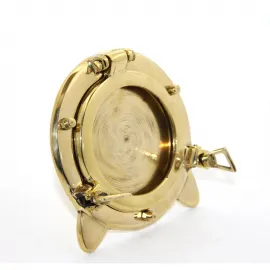 Nostaljik Pirinç Lumbuz Resim Çerçevesi – Deniz Temalı Masaüstü Dekorasyon Objesi