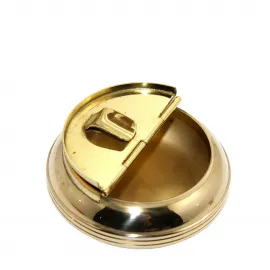 Dekoratif Pirinç Kapaklı Küllük - Estetik Metal Masa Üstü Sigara Küllüğü Vintage Tasarım