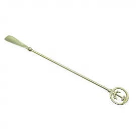 Lüks Masif Pirinç Denizci Çapa Detaylı Uzun Ayakkabı Çekeceği - 59 cm Ergonomik Kerata