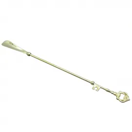 Anahtar Saplı Özel Tasarım Pirinç Kerata Çekecek - 59 cm Lüks Ayakkabı Çekeceği