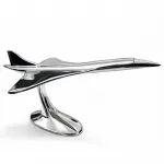 Concorde Krom Dekoratif Uçak Modeli Biblo – Ofis ve Ev İçin Şık Tasarım Objesi
