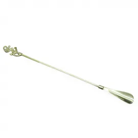 Denizci Temalı Pirinç Çapa Desenli Uzun Metal Kerata Çekecek – Ergonomik Ayakkabı Çekeceği