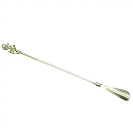 Denizci Temalı Pirinç Çapa Desenli Uzun Metal Kerata Çekecek – Ergonomik Ayakkabı Çekeceği