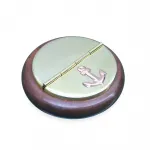 Denizci Temalı Ahşap Pirinç Çapalı Küllük: Ev ve Ofis İçin Şık Dekoratif Aksesuar