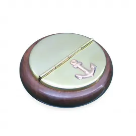 Denizci Temalı Ahşap Pirinç Çapalı Küllük: Ev ve Ofis İçin Şık Dekoratif Aksesuar