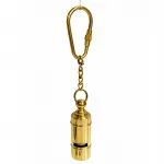 Şık Pirinç Düdük Anahtarlık Karabinalı: Dayanıklı ve Estetik Altın Rengi Anahtar Zinciri