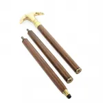 El Yapımı Pirinç Çapalı Şık ve Sağlam Ahşap Baston: Zarafet ve Destek Bir Arada