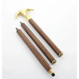 El Yapımı Pirinç Çapalı Şık ve Sağlam Ahşap Baston: Zarafet ve Destek Bir Arada