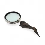 El Yapımı Otantik Boynuz Saplı Dekoratif Büyüteç - Şık Okuma ve Koleksiyon Objeleri