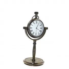 Masa Üstü Antik Pirinç Roman Rakamlı Dekoratif Ofis ve Ev Saati Aksesuarı