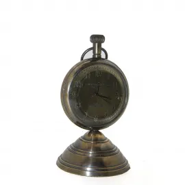 Vintage Tasarım Antik Pirinç Masa Saati | Dekoratif Ofis ve Ev Aksesuarı | Estetik Hediye