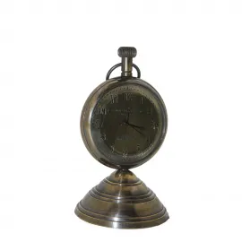Vintage Tasarım Antik Pirinç Masa Saati | Dekoratif Ofis ve Ev Aksesuarı | Estetik Hediye