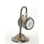 Antika Görünümlü Deniz Temalı Pirinç Masa Saati Dekoratif Ofis Ev Hediyelik