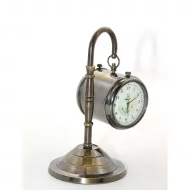 Antika Görünümlü Deniz Temalı Pirinç Masa Saati Dekoratif Ofis Ev Hediyelik