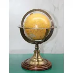 Antik Pirinç Dünya Küre Dekoratif Obje | Vintage Tasarım Masaüstü Biblo