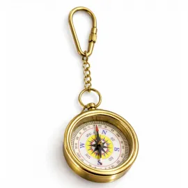 Dayanıklı Pirinç Gövdeli Mini Pusula Anahtarlık: Yönünüzü Asla Kaybetmeyin, Şıklığınızı Tamamlayın