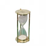 El Yapımı Pirinç Çerçeveli 4 Dakikalık Çay Demleme Kum Saati – Masaüstü Dekoratif Zamanlayıcı