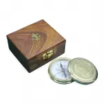 Lüks Ahşap Kutulu Pirinç Pusula: Antik Denizci Temalı Ev Ofis Dekorasyonu Hediye