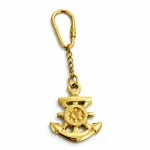 Deniz Tutkunlarına Özel Pirinç Çapa ve Dümen Temalı Şık Anahtarlık Hediyesi