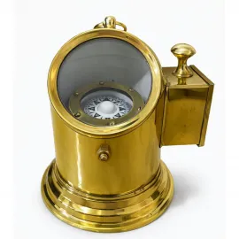 Antika Görünümlü Parlak Pirinç Filika Pusulası: Klasik Denizcilik Temalı Ev ve Ofis Dekorasyonu