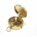 Antika Görünümlü Pirinç Kapaklı Cep Pusulası - Navigasyon ve Dekorasyon İçin İdeal Hediye