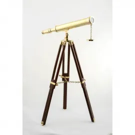 Lüks Pirinç Denizci Teleskopu: Ayaklı Nostaljik Dekoratif Kaşif Dürbünü - Ev ve Ofis Şıklığı