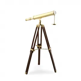 Lüks Pirinç Denizci Teleskopu: Ayaklı Nostaljik Dekoratif Kaşif Dürbünü - Ev ve Ofis Şıklığı
